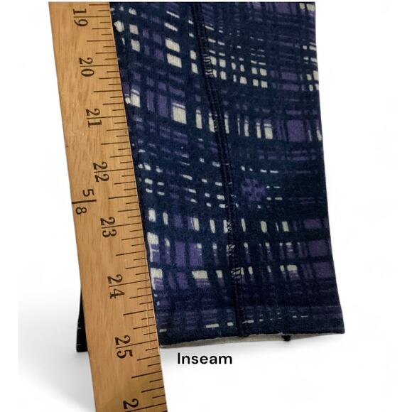 Tory Burch wool blue plaid warmer leggings size S - Picture 2 of 5